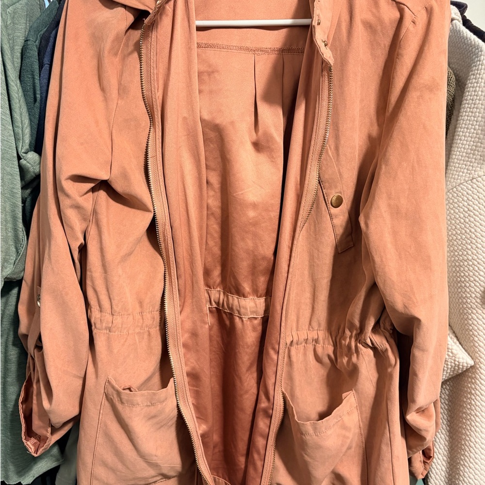 Women's Lightweight Drawstring Utility Jacket - P… - image 1